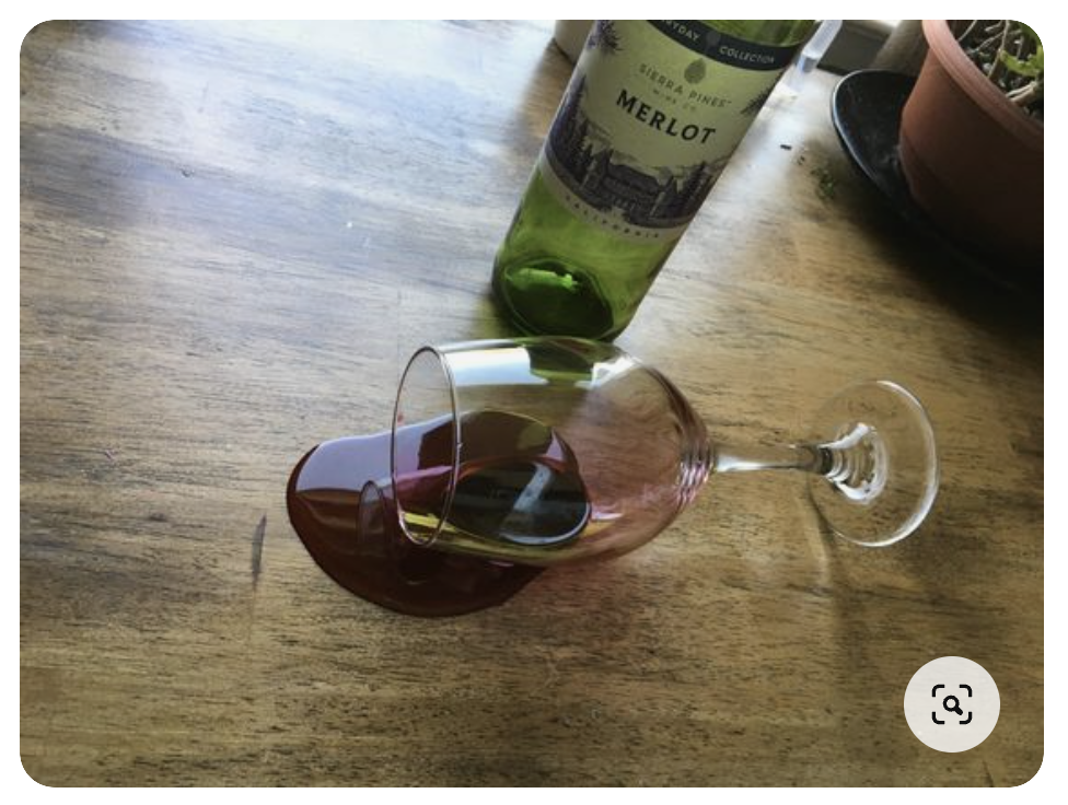 A fake wine spill could be a fun prank.